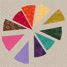 Load image into Gallery viewer, Slice of Pie, Foundation Paper Piecing Pattern (FPP Pattern), 3 sizes FPP Patterns- Full Bobbin Designs foundation paper piecing patterns quilt block patterns sewing patterns
