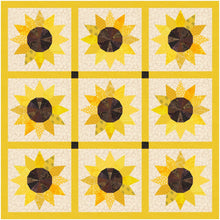 Load image into Gallery viewer, Sunflower, Foundation Paper Piecing Pattern (FPP Pattern), Quilt Block,  3 sizes FPP Patterns- Full Bobbin Designs foundation paper piecing patterns quilt block patterns sewing patterns
