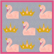 Load image into Gallery viewer, Swan Princess, Foundation Paper Piecing Pattern (FPP Pattern), Quilt Block, 3 sizes FPP Patterns- Full Bobbin Designs foundation paper piecing patterns quilt block patterns sewing patterns
