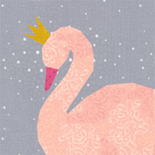 Load image into Gallery viewer, Swan Princess, Foundation Paper Piecing Pattern (FPP Pattern), Quilt Block, 3 sizes FPP Patterns- Full Bobbin Designs foundation paper piecing patterns quilt block patterns sewing patterns
