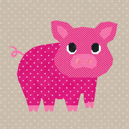 This Little Piggy, Foundation Paper Piecing Pattern (FPP), Quilt Block, 4 sizes FPP Patterns- Full Bobbin Designs foundation paper piecing patterns quilt block patterns sewing patterns