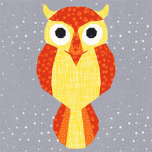 Load image into Gallery viewer, Twit Twoo,Owl, Foundation Paper Piecing Pattern (FPP Pattern), Quilt Block, 3 sizes FPP Patterns- Full Bobbin Designs foundation paper piecing patterns quilt block patterns sewing patterns
