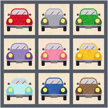 Load image into Gallery viewer, VW Love Bug Foundation Paper Piecing Pattern (FPP Pattern), Quilt Block, 3 sizes FPP Patterns- Full Bobbin Designs foundation paper piecing patterns quilt block patterns sewing patterns
