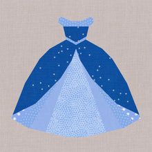 Load image into Gallery viewer, You Shall go to the Ball, Ballgown, Princess, Foundation Paper Piecing Pattern (FPP Pattern), Quilt Block, 4 sizes FPP Patterns- Full Bobbin Designs foundation paper piecing patterns quilt block patterns sewing patterns

